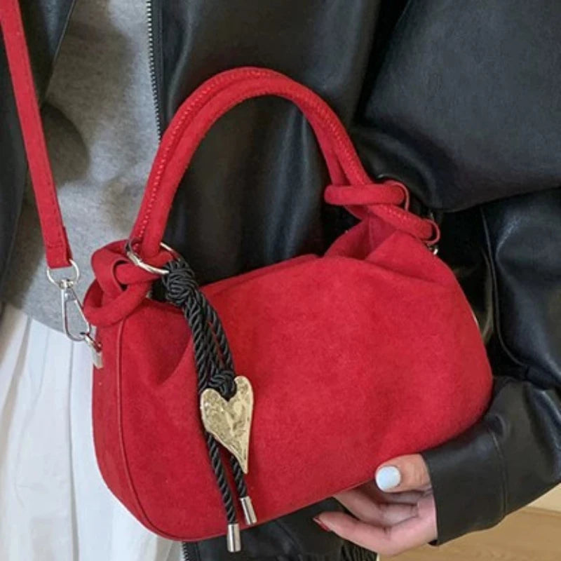 Small Suede Shoulder Crossbody Bag