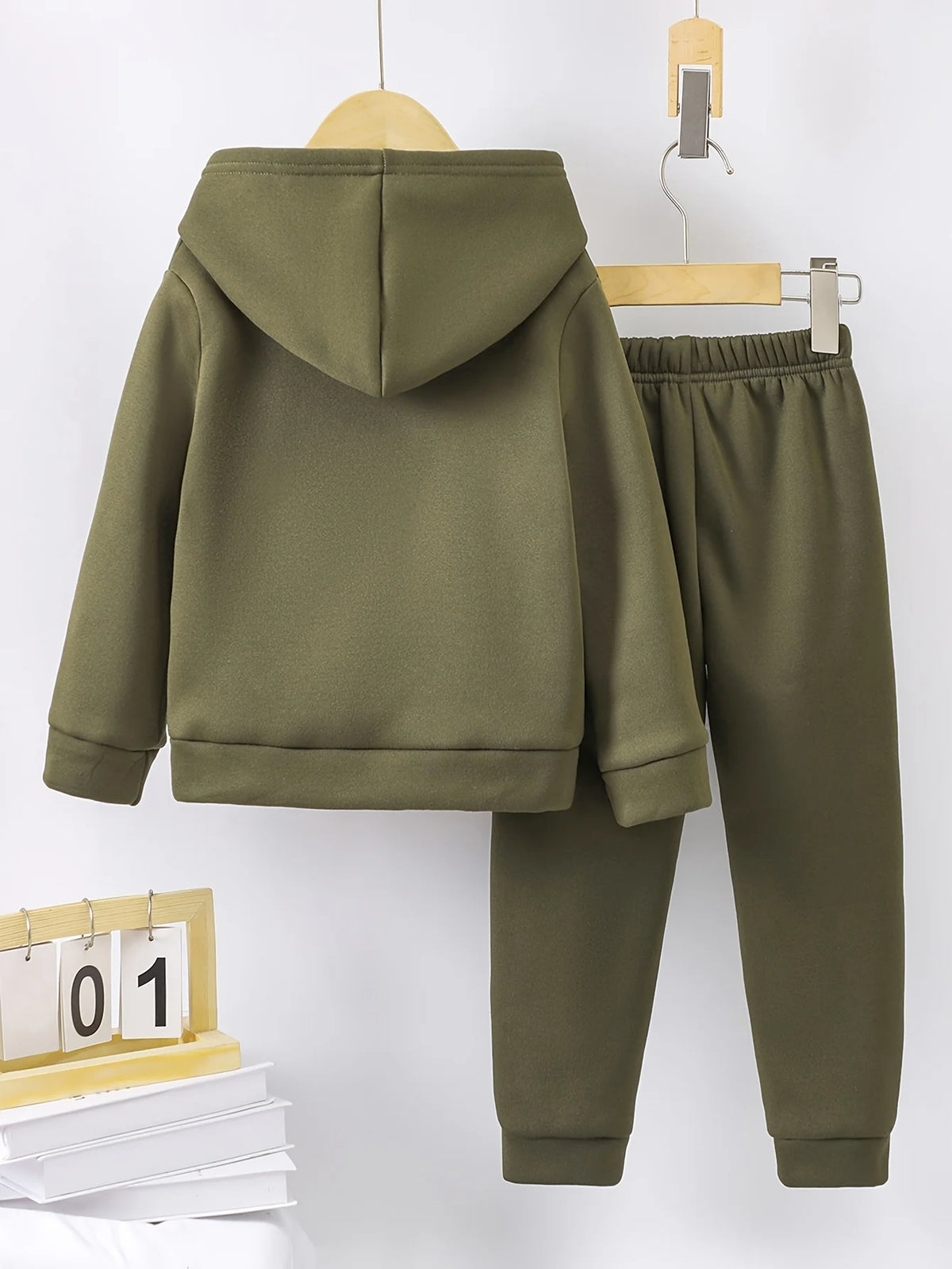 2-teiliges Fleece-Set für Jungen für Herbst/Winter – Hoodie & Hose