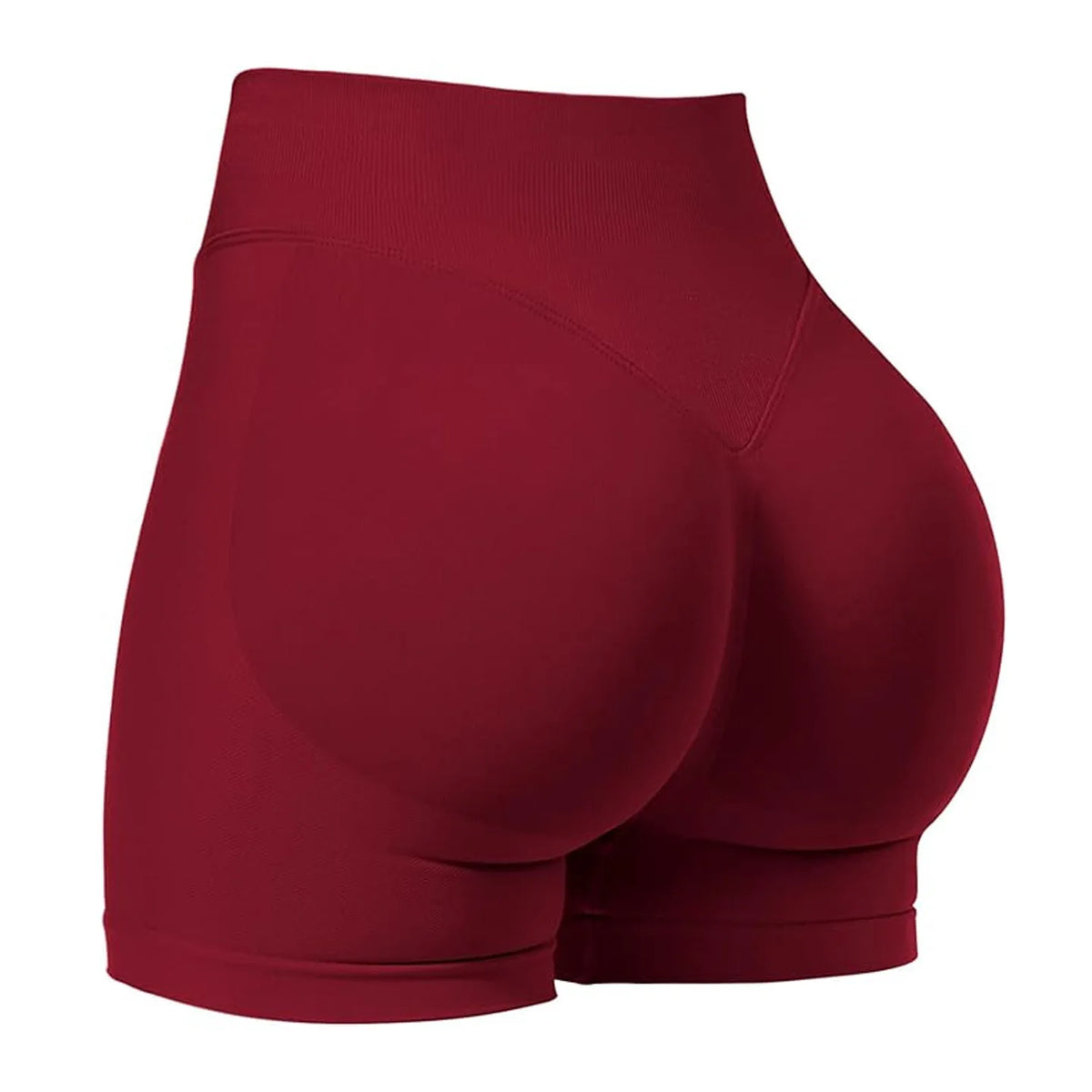 Pantaloncini da yoga a vita media con tre pannelli da donna, compressione moderata per controllo addominale e effetto push-up, pantaloncini sportivi sexy da 3 pollici per glutei a pesca