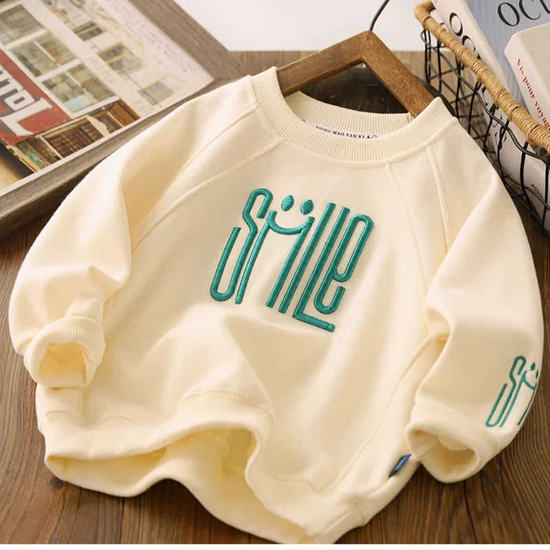Boys' Letter Print Sweatshirt – Long Sleeve