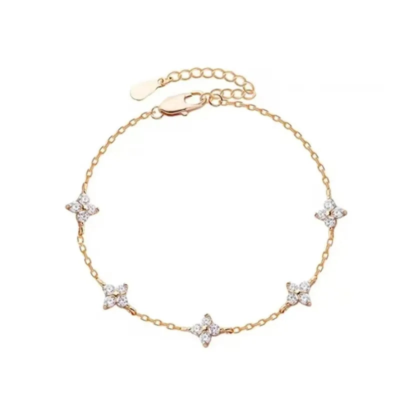 Four-Leaf Crystal Jewelry Set