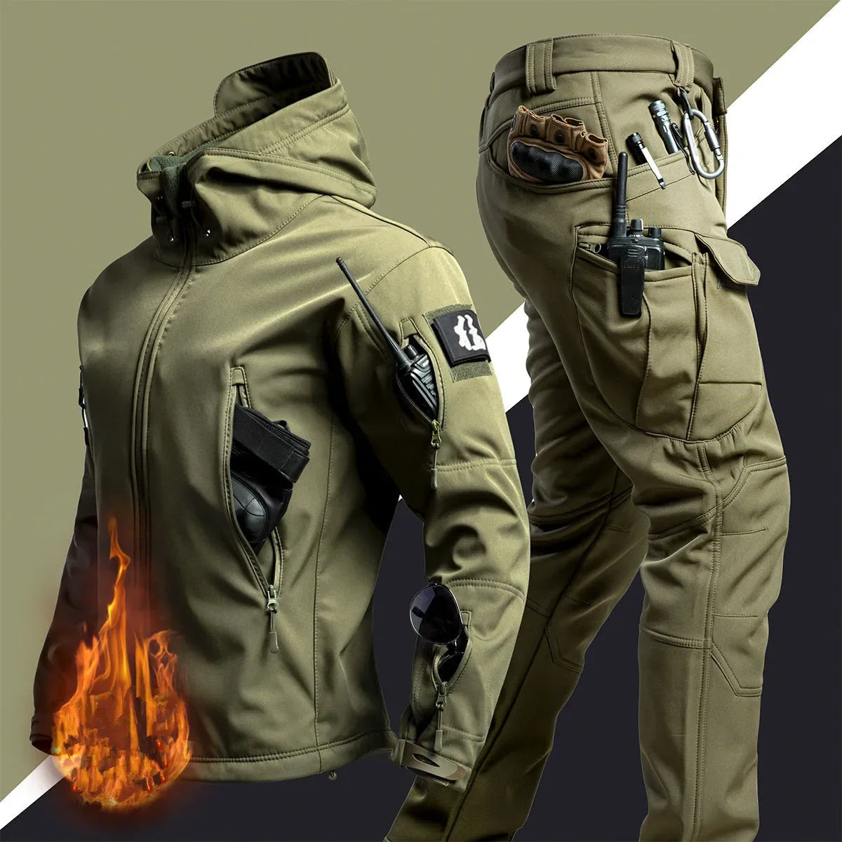 Winter Soft Shell Jacket – Windproof, Waterproof