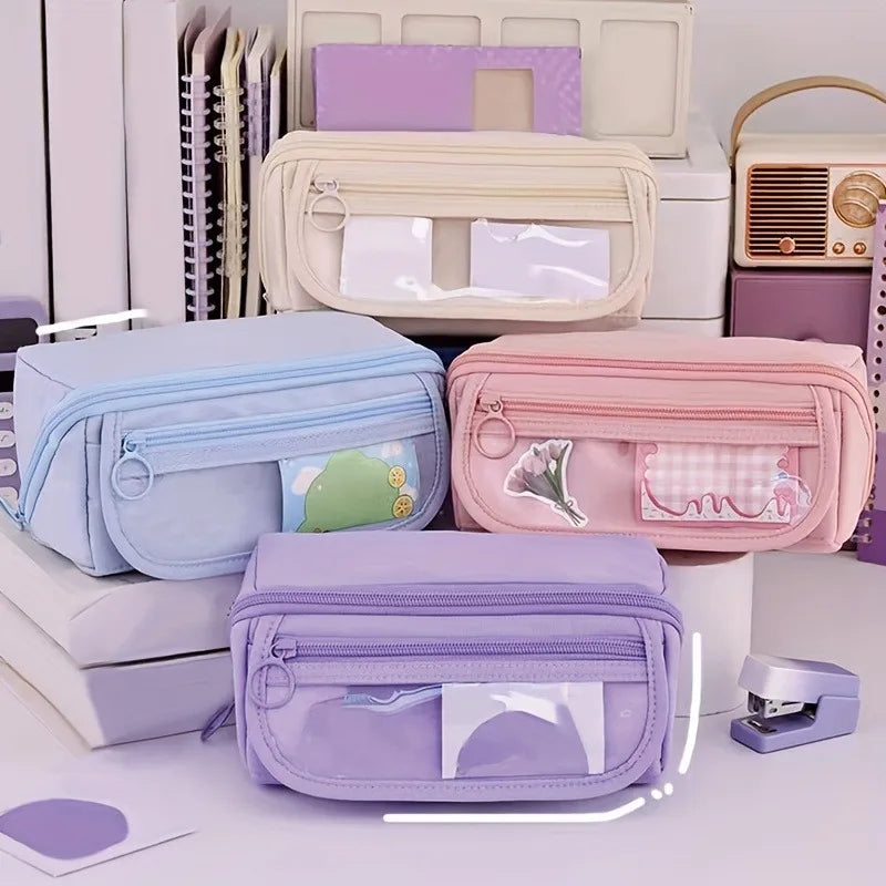 Multi-Compartment Pencil Case Organizer