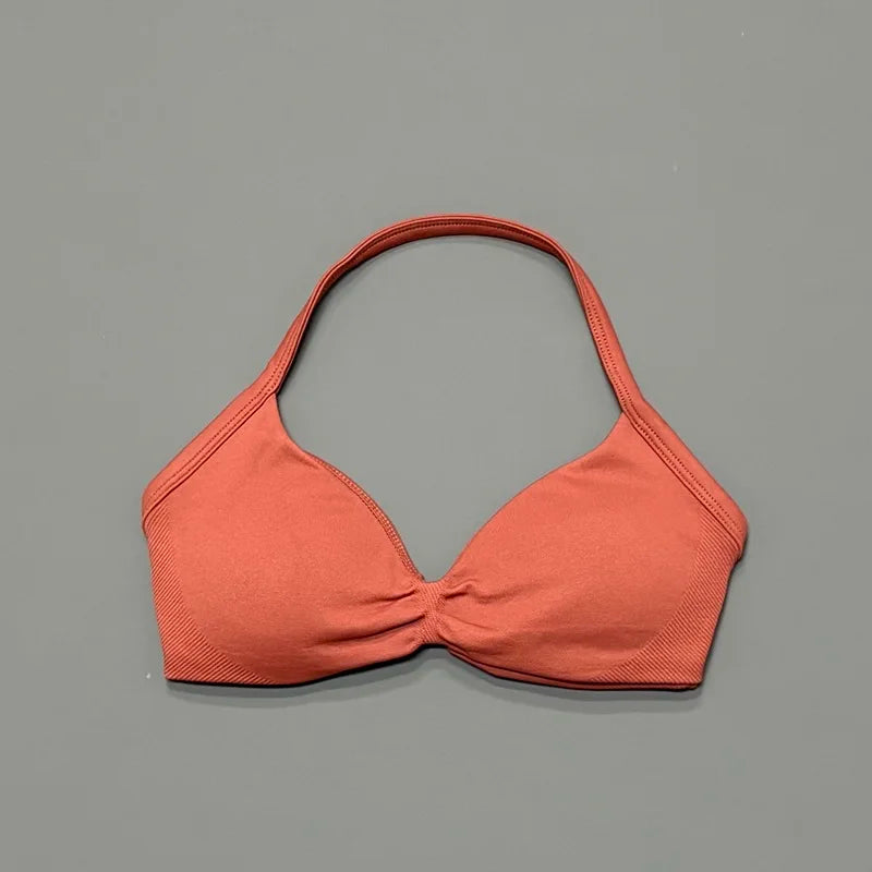 Soutien-gorge de sport dos nu à maintien élevé pour femme, haut de fitness sans couture, respirant, pour yoga, course et entraînement