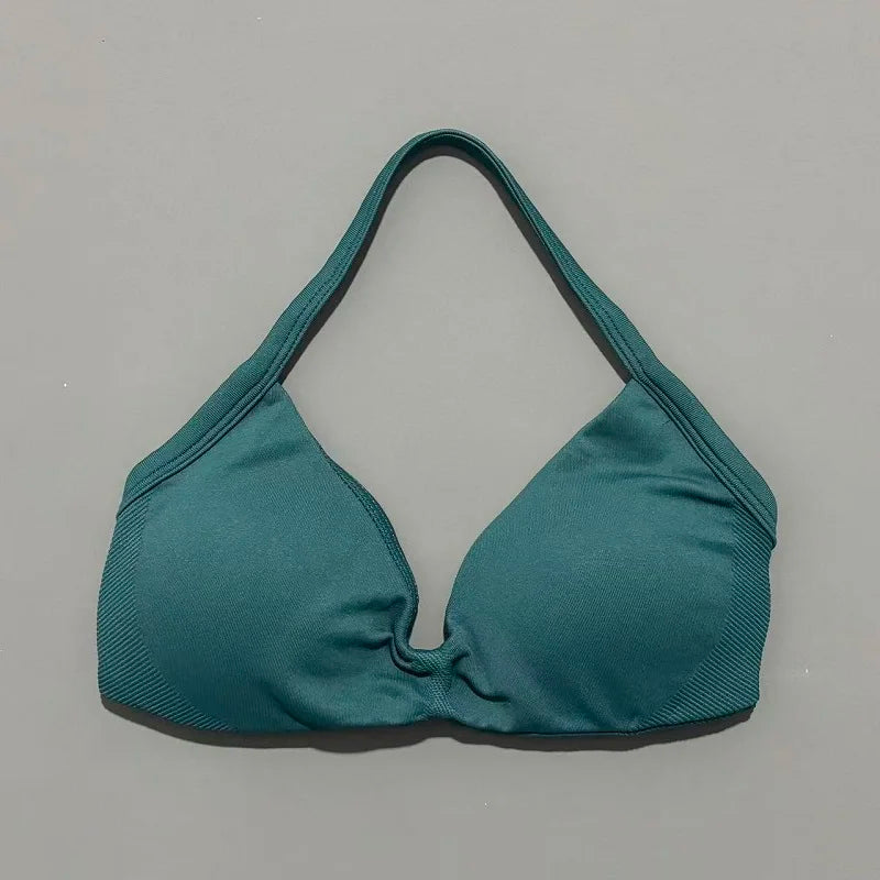 Soutien-gorge de sport dos nu à maintien élevé pour femme, haut de fitness sans couture, respirant, pour yoga, course et entraînement