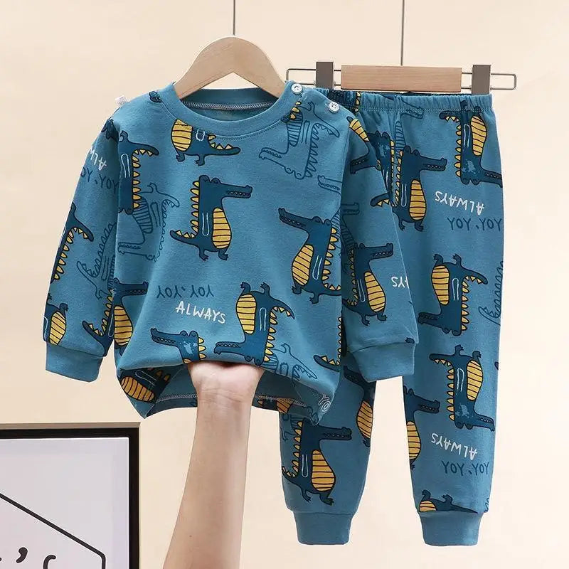 Toddler Cartoon Print Pajama Set – Long Sleeve