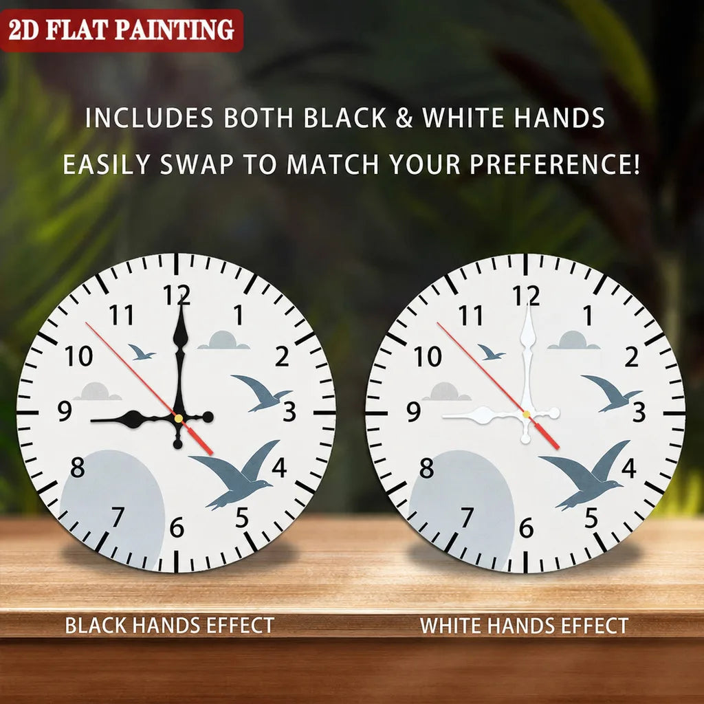 Nordische Wanduhr aus Holz