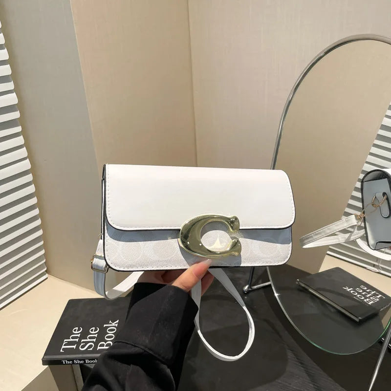Borsa a tracolla vintage a fiori 2026, nuovo modello alla moda, borsa a conchiglia versatile
