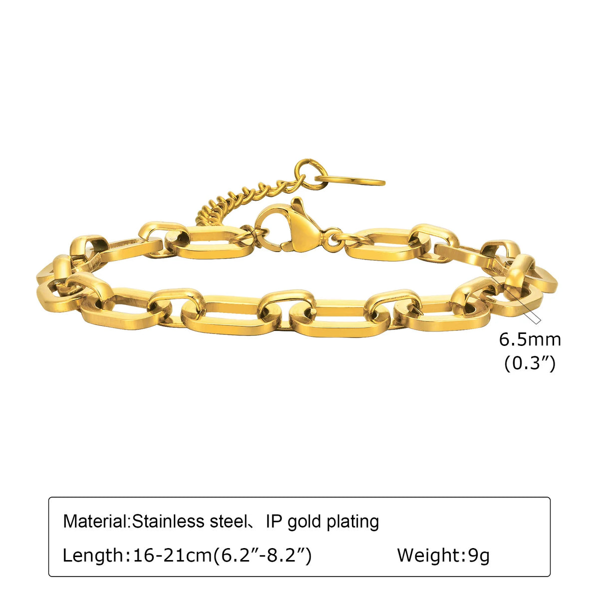 Chunky Gold Plated Link Necklace (stainless steel)