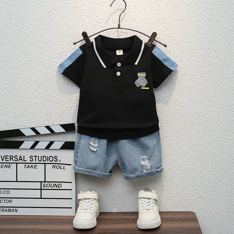 Toddler 2-Piece Summer Outfit – T-Shirt & Shorts