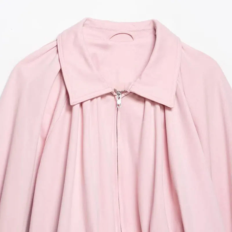Women's Bomber Jacket – Zipper, Loose Fit