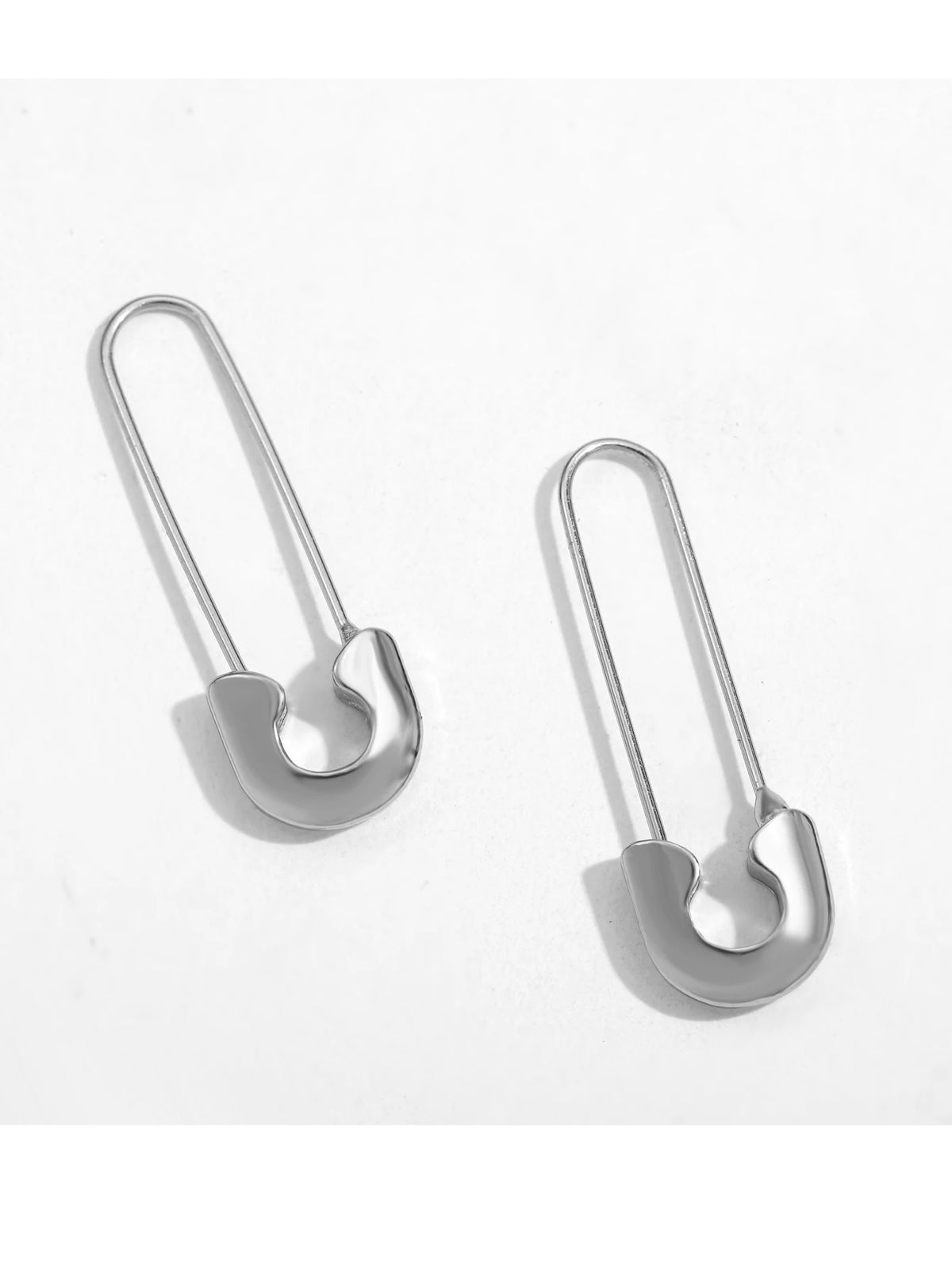 Safety Pin Leverback Earrings