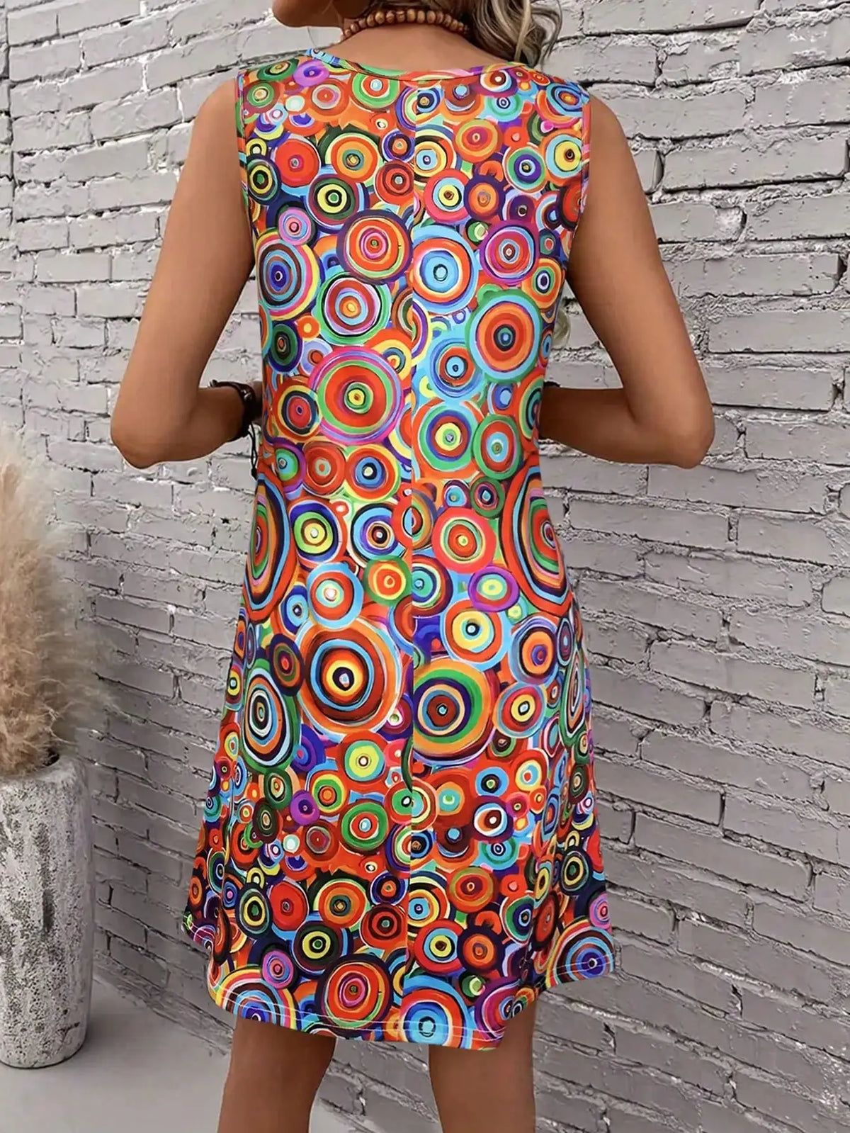 Women's Off-Shoulder Print Mini Dress – Summer Beach Sundress