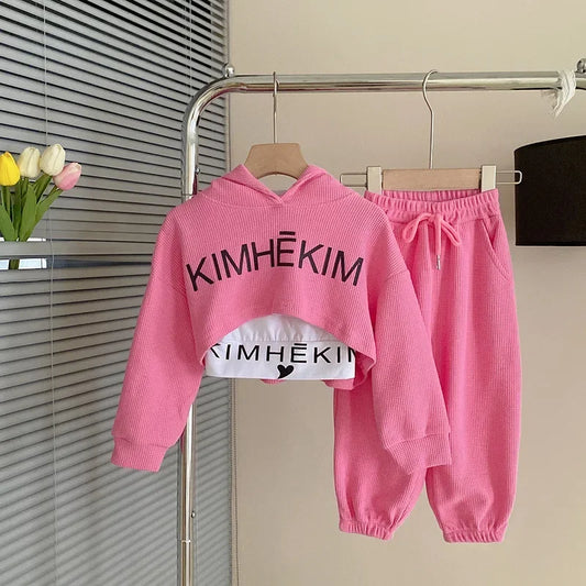 Baby Girl 3-Piece Clothing Set – Sweatshirt, Tank Top & Pants