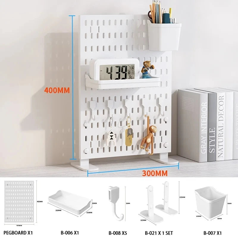 Plastic Pegboard Desk Organizer