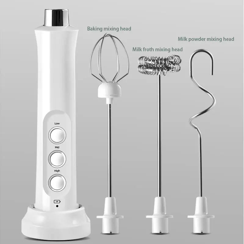 3-in-1 Rechargeable Electric Milk Frother