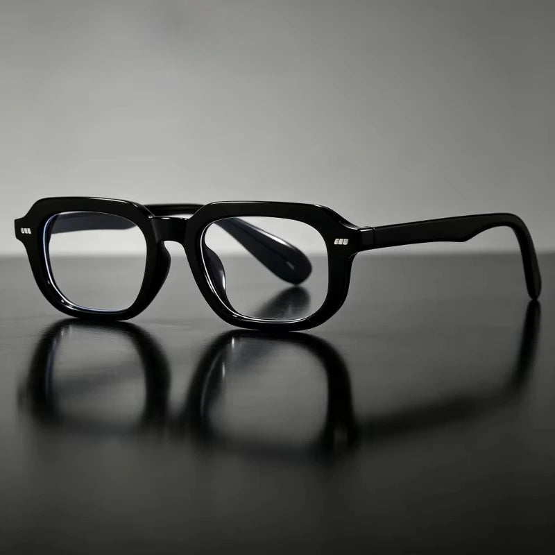 Lunettes anti-lumière bleue unisexe pour hommes et femmes, lunettes d'ordinateur rétro carrées avec rivets, monture transparente anti-lumière bleue
