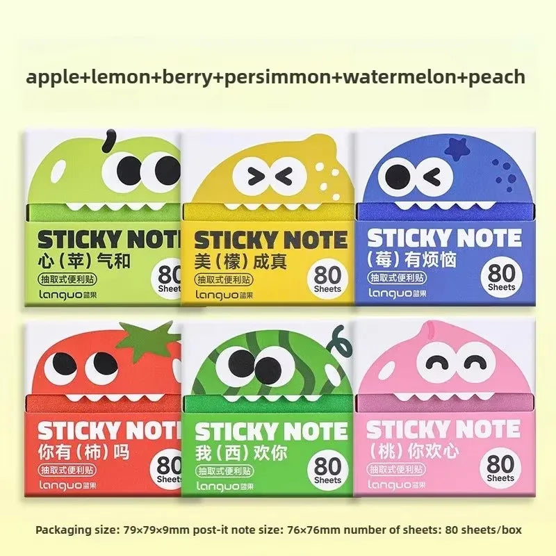 Pull-Out Dispenser Sticky Notes, 80 Sheets