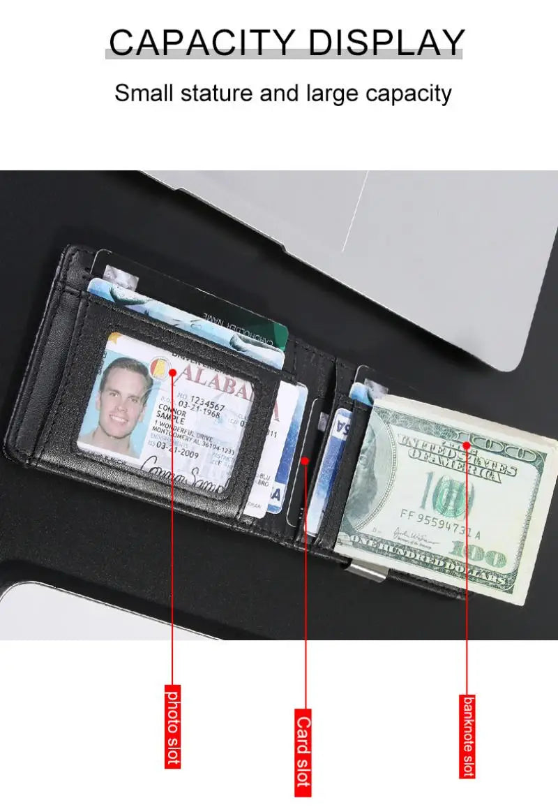 Men's Carbon Fiber RFID Bifold Wallet