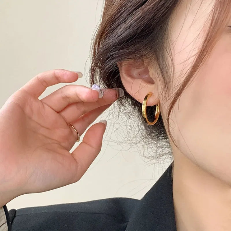 Classic Round Hoop Earrings