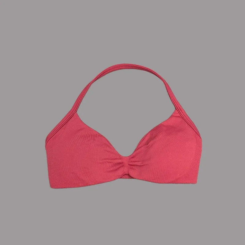 Soutien-gorge de sport dos nu à maintien élevé pour femme, haut de fitness sans couture, respirant, pour yoga, course et entraînement