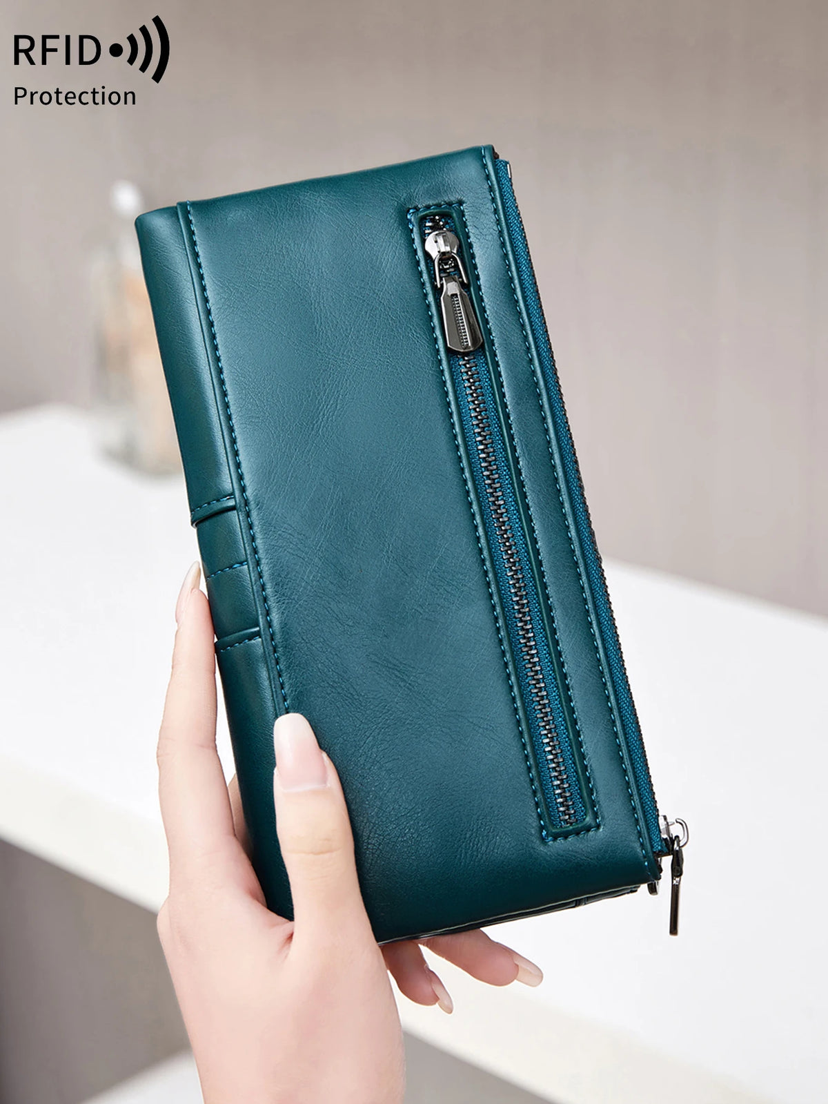 Women's RFID Long Wallet with Coin Pocket