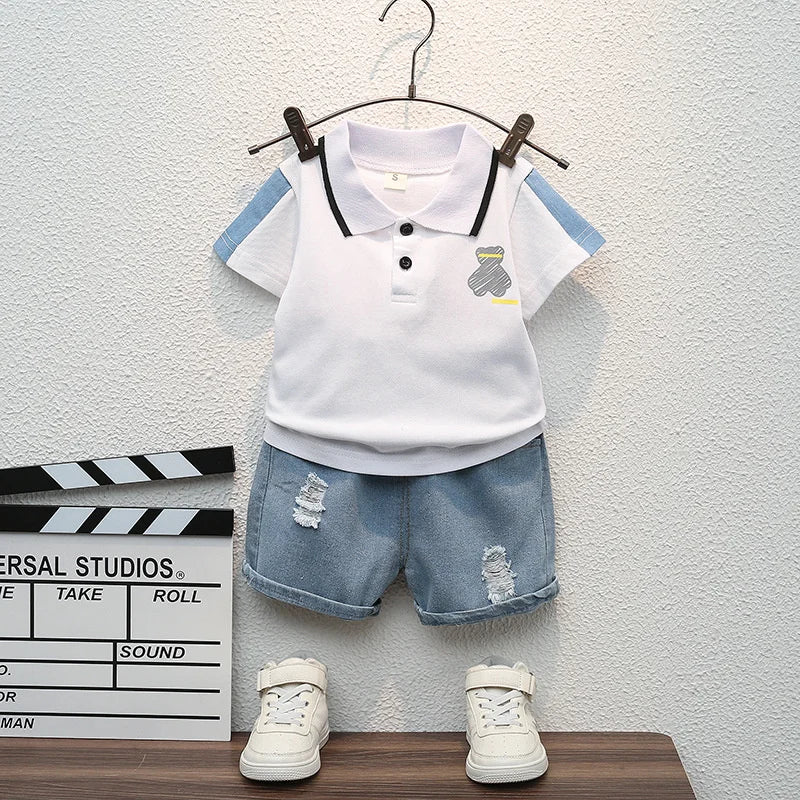 Toddler 2-Piece Summer Outfit – T-Shirt & Shorts
