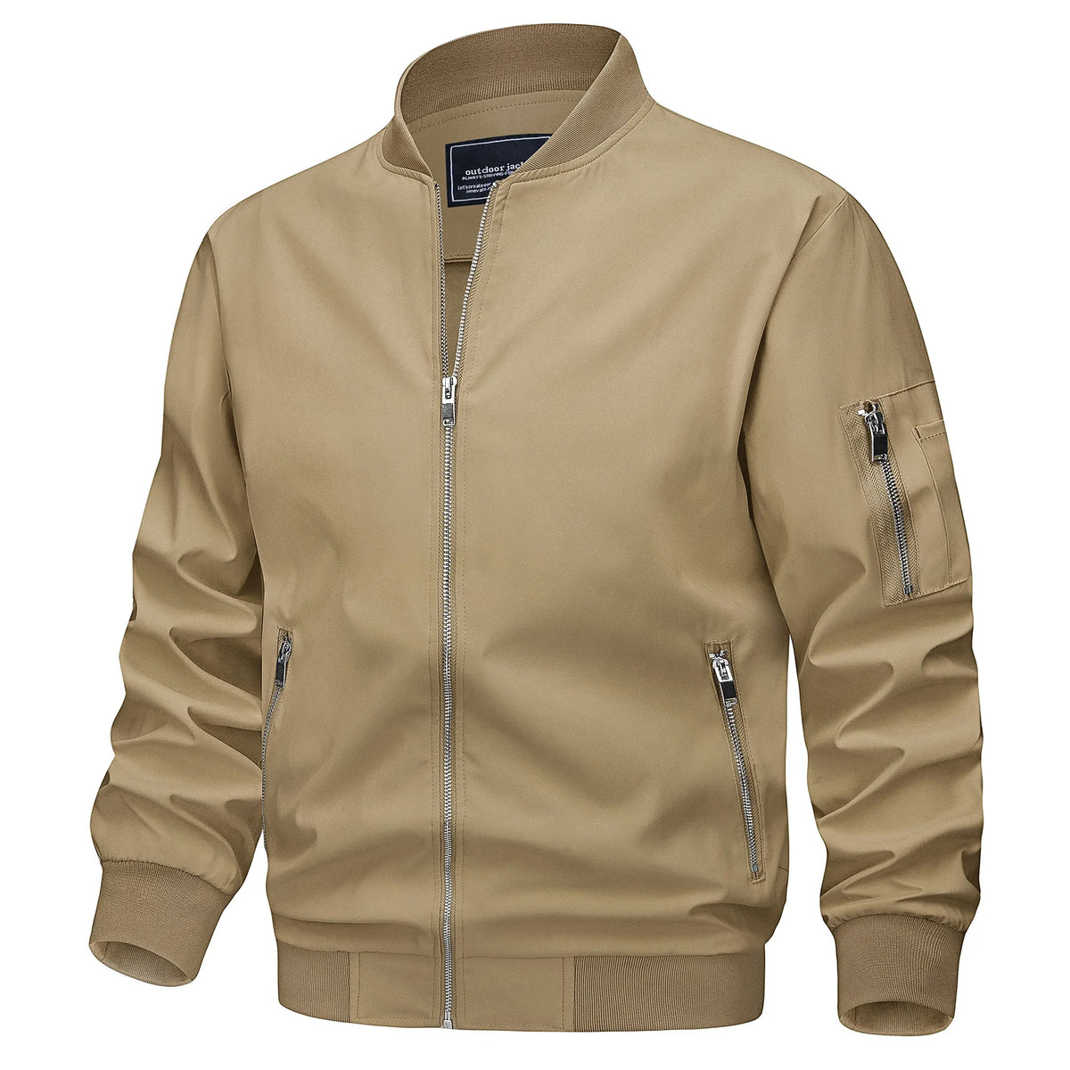 Men's Lightweight Daily Jacket – Windproof, Zip Pockets