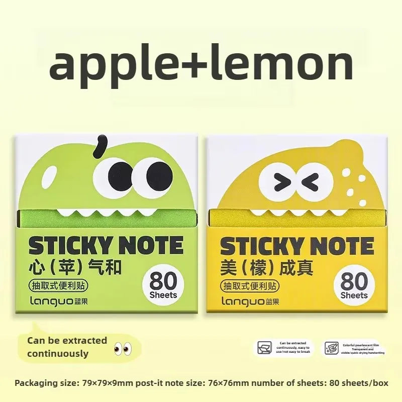 Pull-Out Dispenser Sticky Notes, 80 Sheets