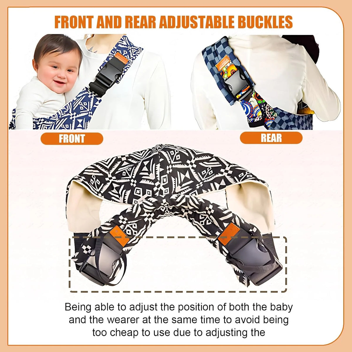 Neugeborenen-Babytrage Crossbody-Tragetuch