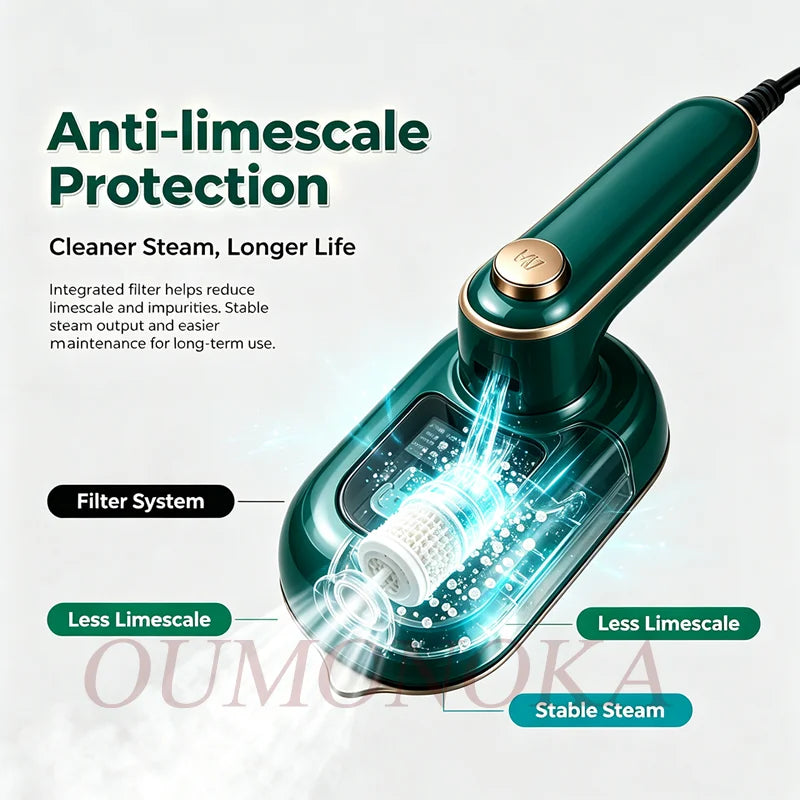 Portable Vertical Mini Garment Steamer for Travel (US Plug)