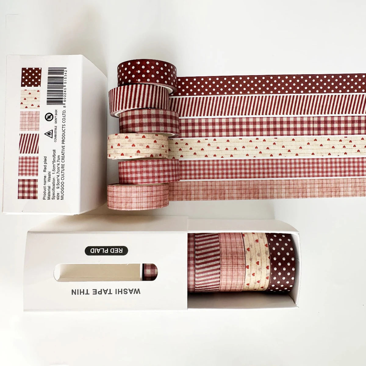Retro Washi Tape Set (6 Rolls)
