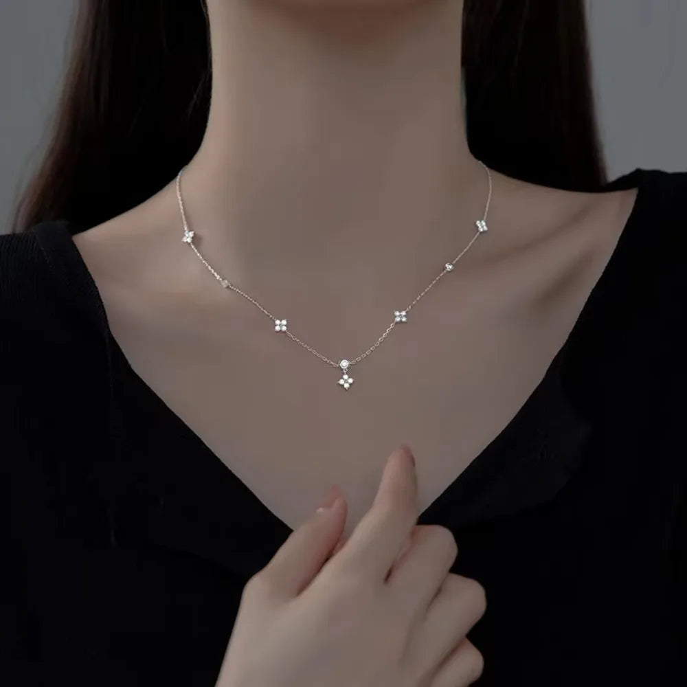 Four-Leaf Crystal Jewelry Set