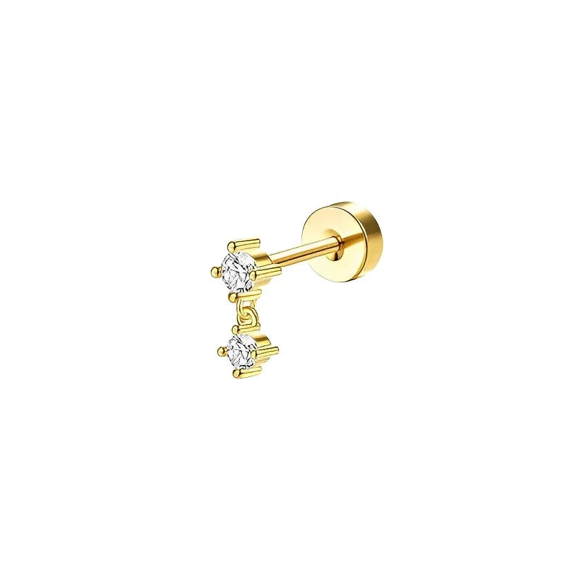 Surgical Steel Flat Back Earrings