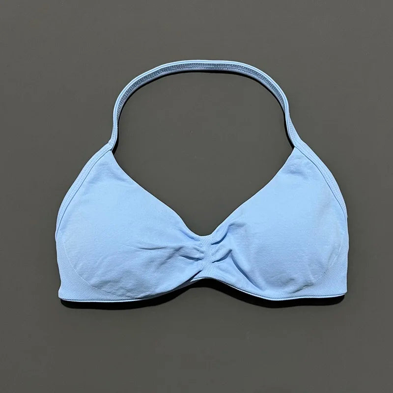 Soutien-gorge de sport dos nu à maintien élevé pour femme, haut de fitness sans couture, respirant, pour yoga, course et entraînement