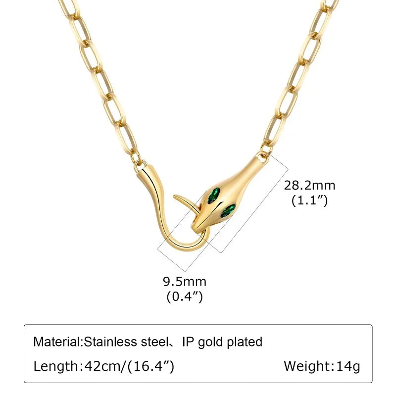 Chunky Gold Plated Link Necklace (stainless steel)