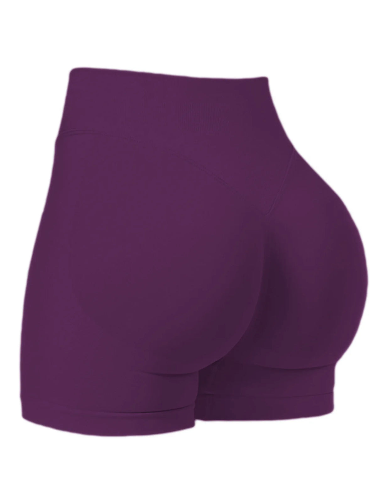 Pantaloncini da yoga a vita media con tre pannelli da donna, compressione moderata per controllo addominale e effetto push-up, pantaloncini sportivi sexy da 3 pollici per glutei a pesca