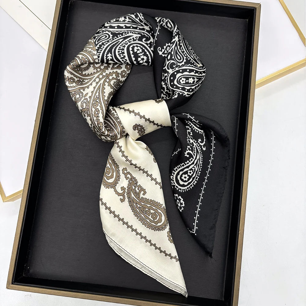 Pink Floral Square Scarf