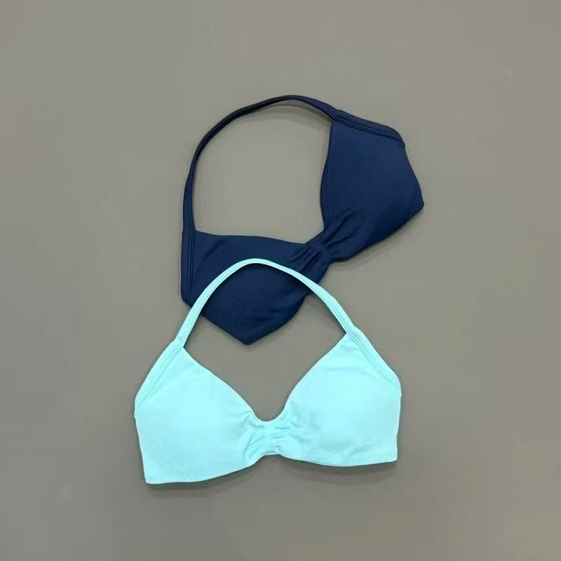 Soutien-gorge de sport dos nu à maintien élevé pour femme, haut de fitness sans couture, respirant, pour yoga, course et entraînement