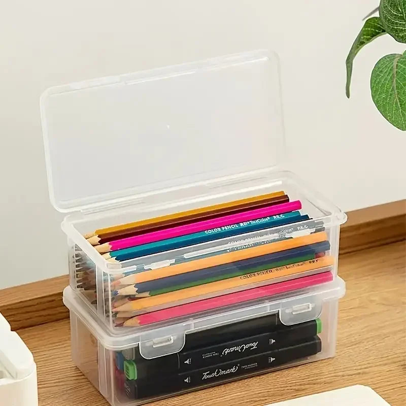 Transparent Storage Boxes with Lids, 4-Pack