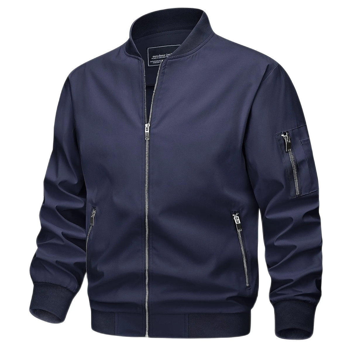 Men's Lightweight Daily Jacket – Windproof, Zip Pockets