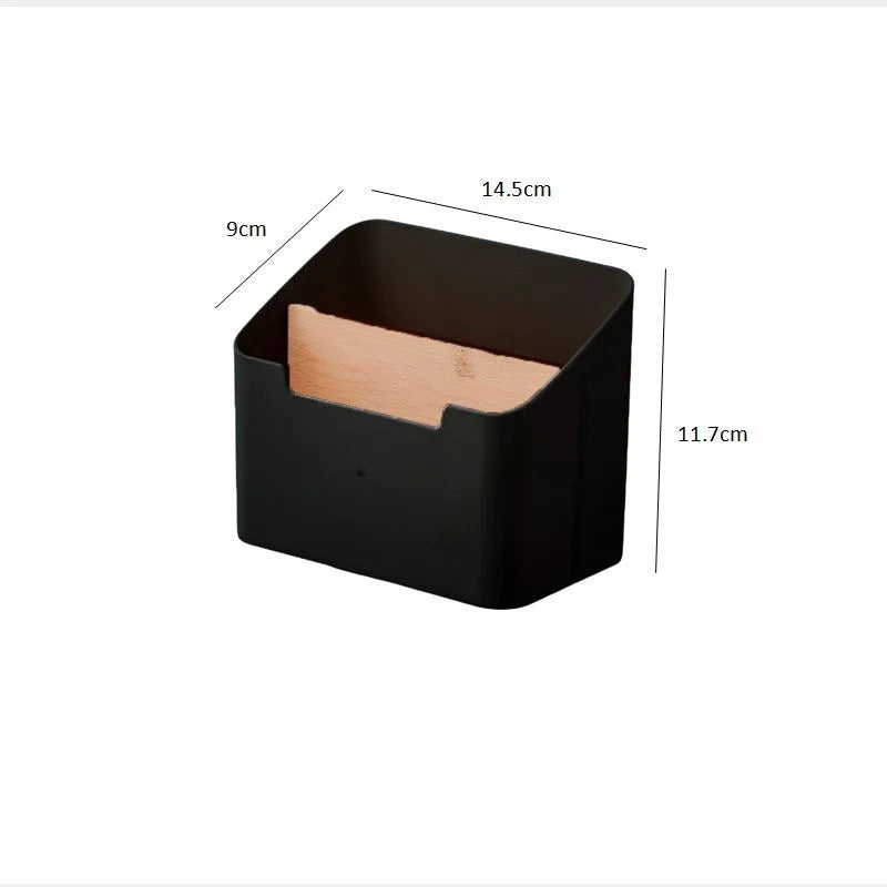 Multi-Compartment Desktop Storage Box with Tissue Dispenser