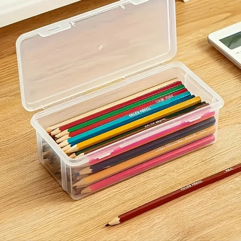 Transparent Storage Boxes with Lids, 4-Pack