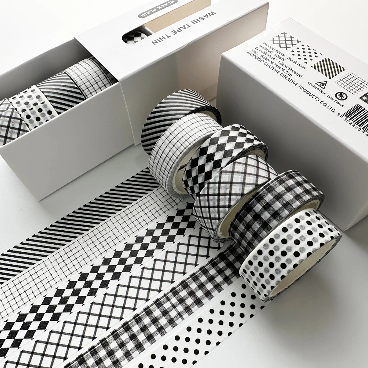 Retro Washi Tape Set (6 Rolls)