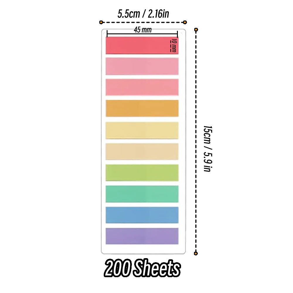 Colorful Transparent Index Memo Pads