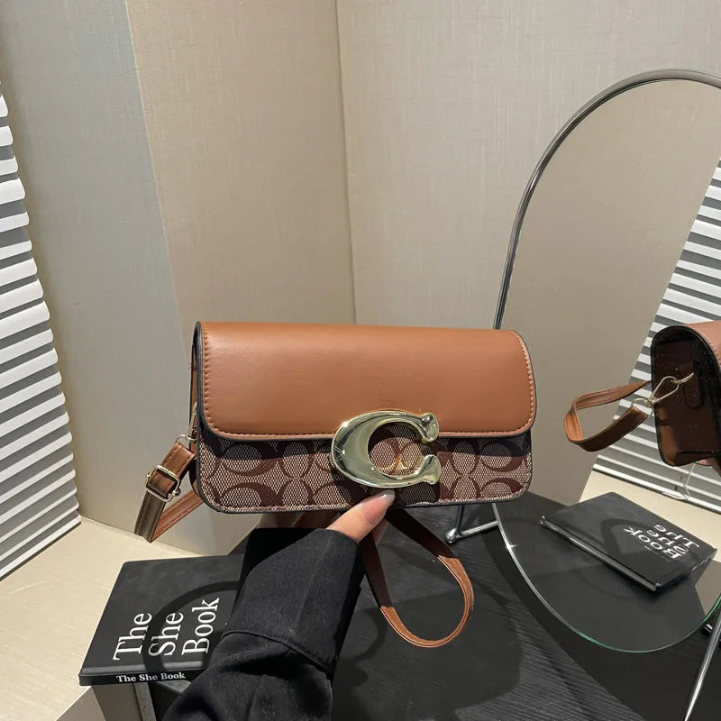 Borsa a tracolla vintage a fiori 2026, nuovo modello alla moda, borsa a conchiglia versatile
