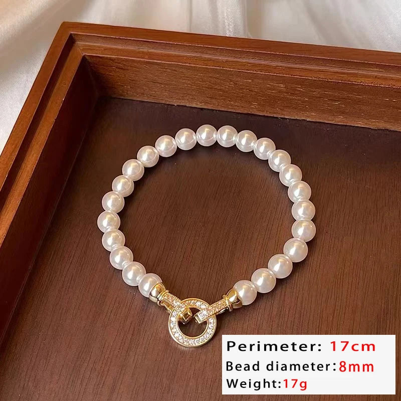 Imitation Pearl Beaded Necklace