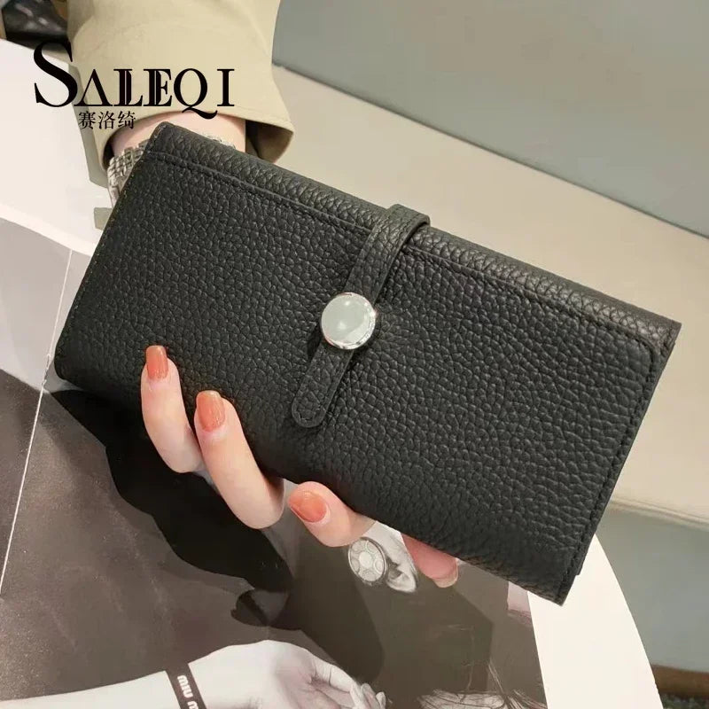Women's Genuine Leather Long Clutch Wallet