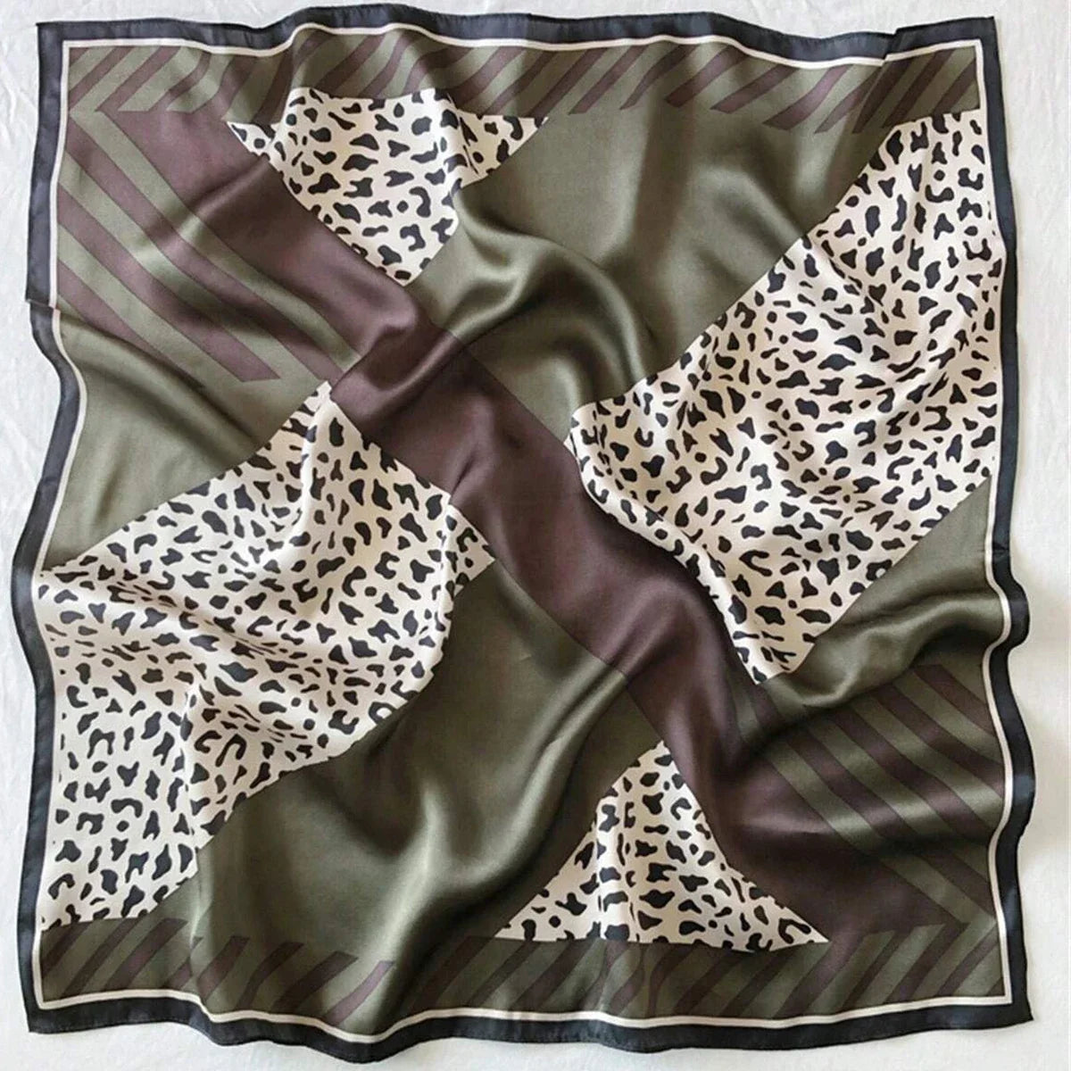 Pink Floral Square Scarf
