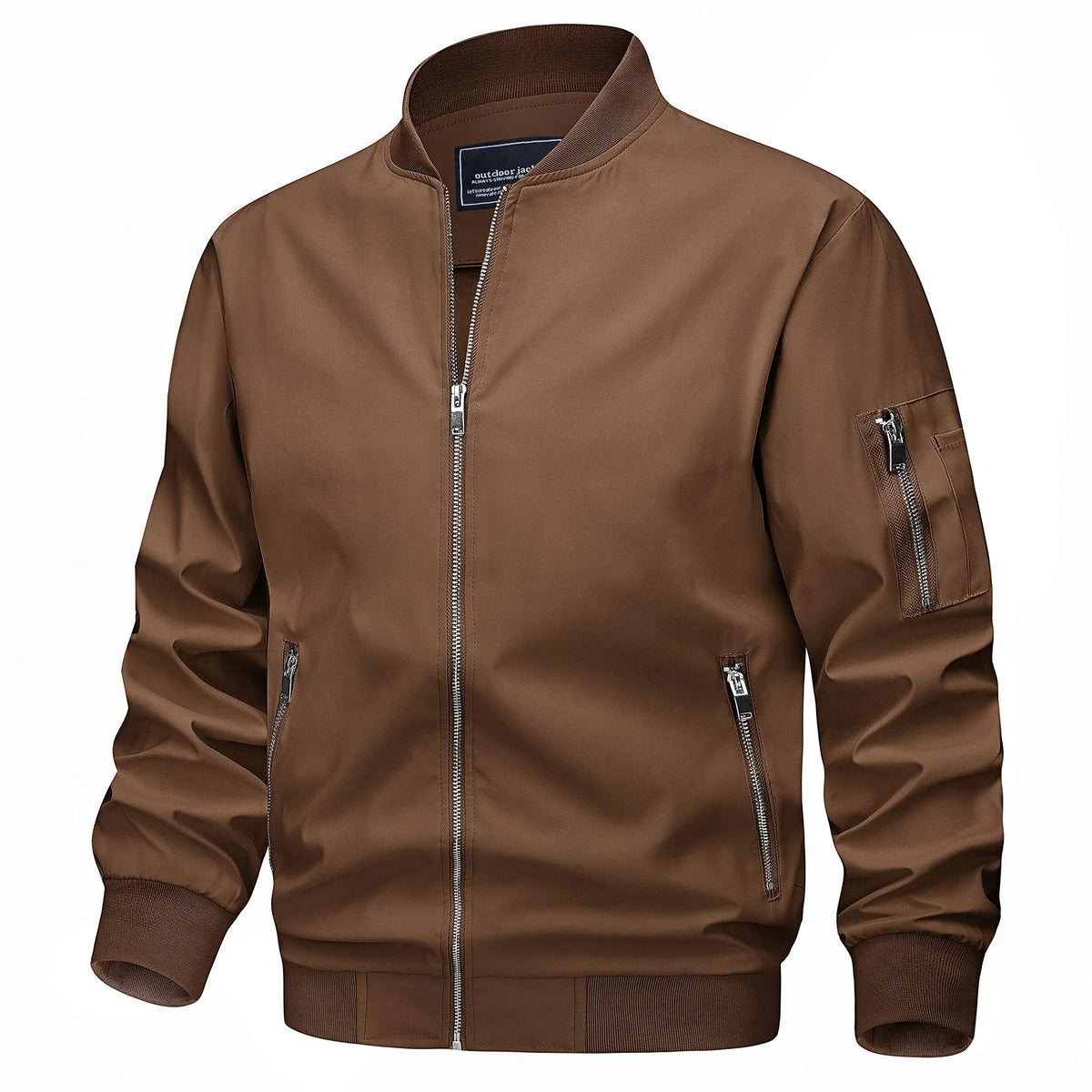 Men's Lightweight Daily Jacket – Windproof, Zip Pockets